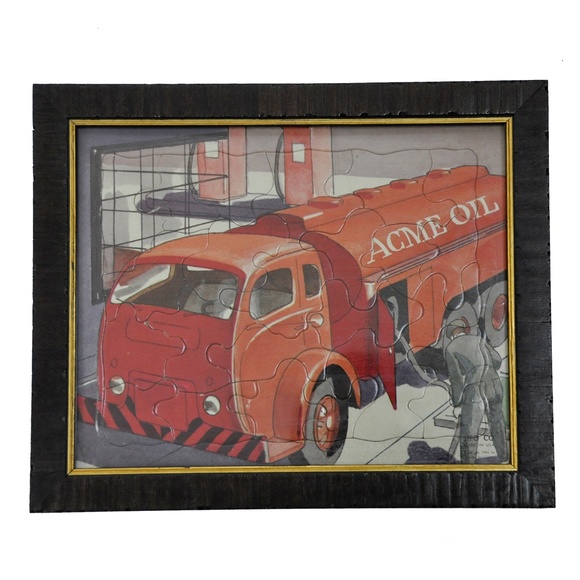 Vintage SIFO Toys 1954 Trucks Framed Puzzle Set - Picture 3 of 16